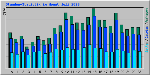 Stunden-Statistik im Monat Juli 2020