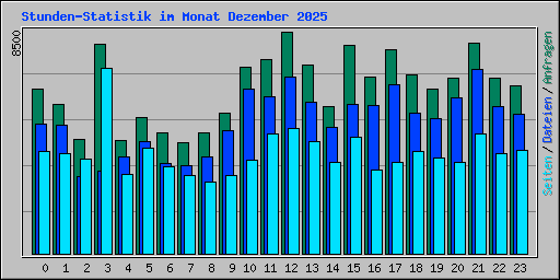 Stunden-Statistik im Monat Dezember 2025