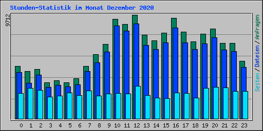 Stunden-Statistik im Monat Dezember 2020