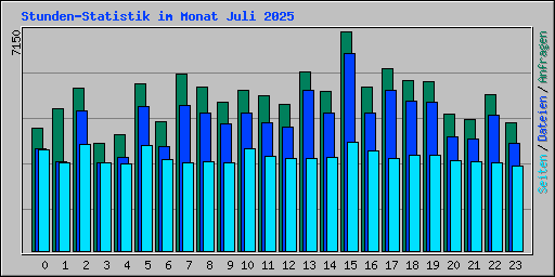 Stunden-Statistik im Monat Juli 2025
