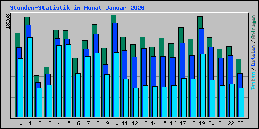 Stunden-Statistik im Monat Januar 2026